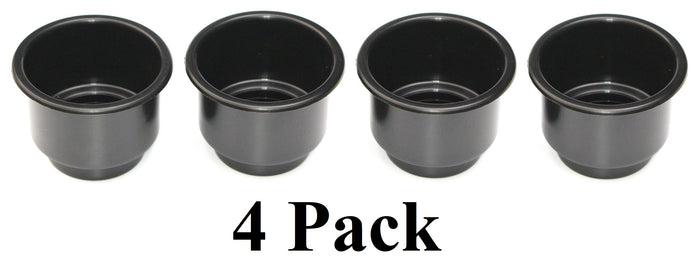 3-5/8" Black Jumbo Cup Holder Recessed Drop-in Inserts for Boat RV Car Truck Sofa