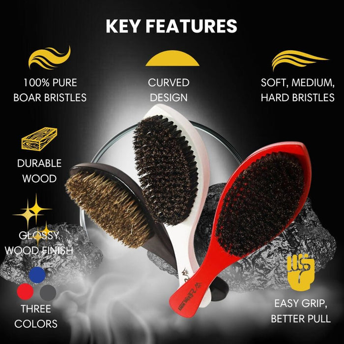 360 Wave Long Handle Curved Brush