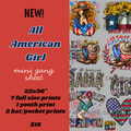 All American Girl Mini Gang Sheet