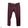 Athletic Capris By Lululemon In Maroon, Size: 6