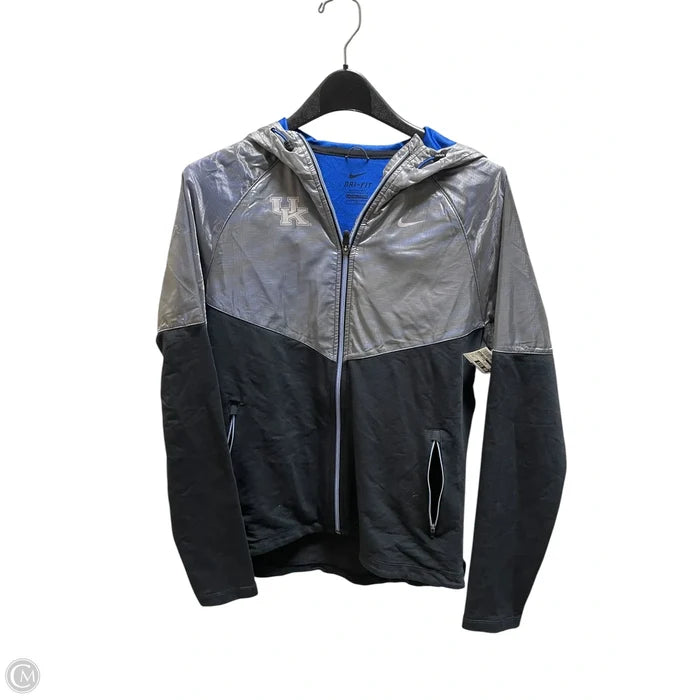 Athletic Jacket By Nike Apparel In Grey, Size: M