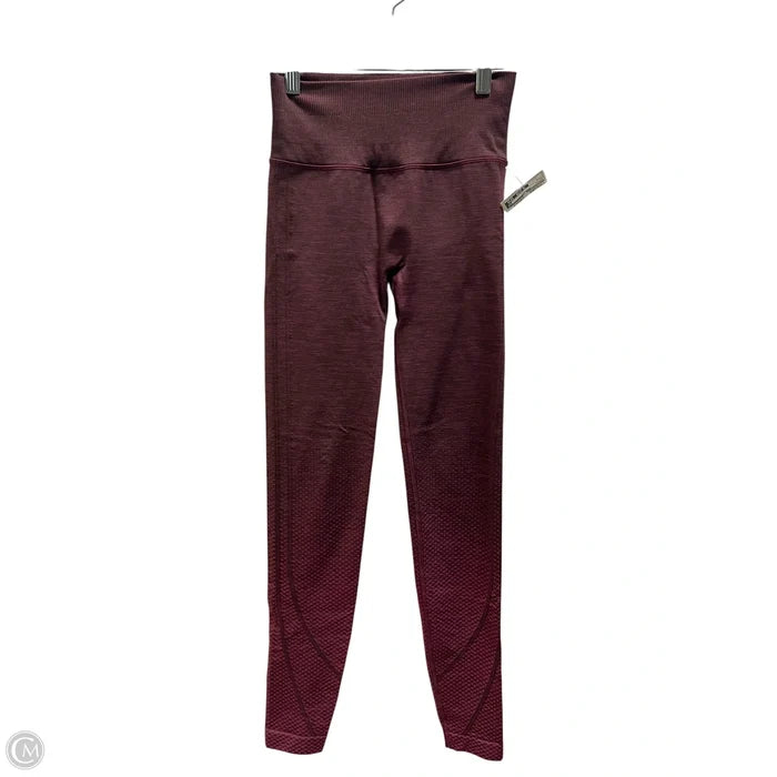 Athletic Leggings By Lululemon In Maroon, Size: 4