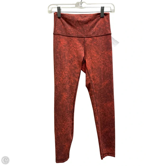 Athletic Leggings By Lululemon In Red, Size: 6