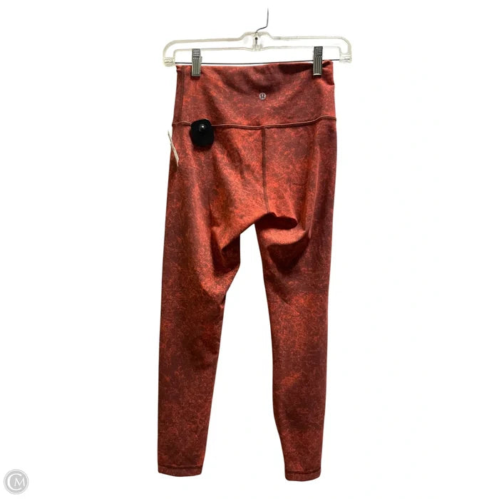 Athletic Leggings By Lululemon In Red, Size: 6