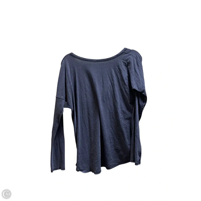 Athletic Top Long Sleeve Collar By Lululemon In Blue, Size: M