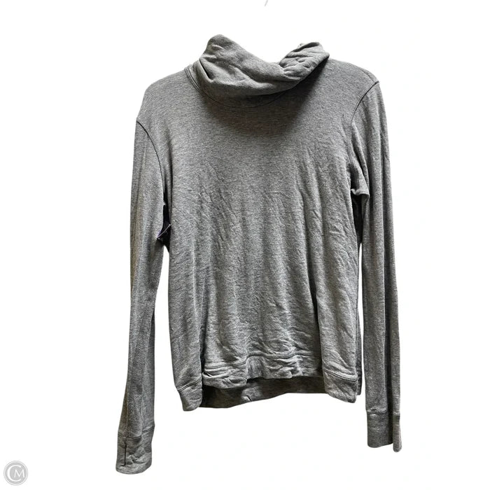 Athletic Top Long Sleeve Collar By Lululemon In Grey, Size: S