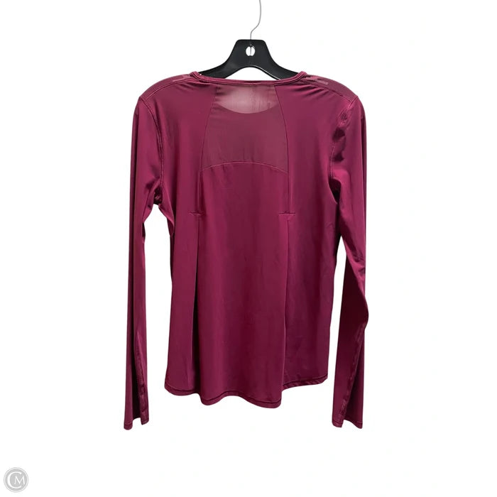 Athletic Top Long Sleeve Collar By Lululemon In Maroon, Size: S