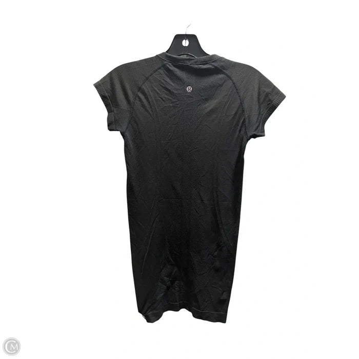 Athletic Top Short Sleeve By Lululemon In Black, Size: 2