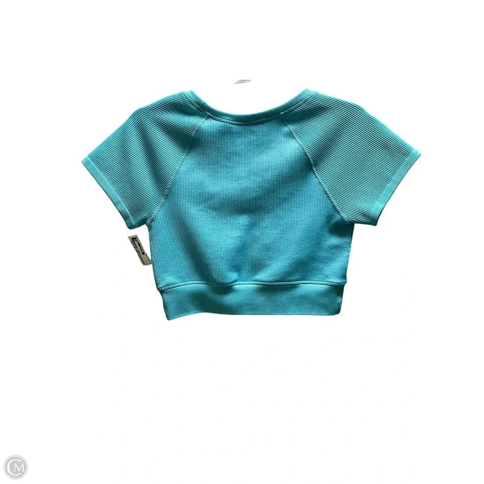 Athletic Top Short Sleeve By Offline In Blue, Size: L