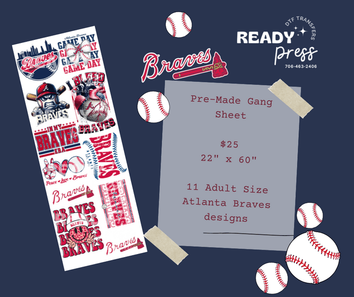 Atlanta Braves Gang Sheet