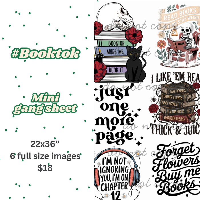 #Booktok Mini Gang Sheet
