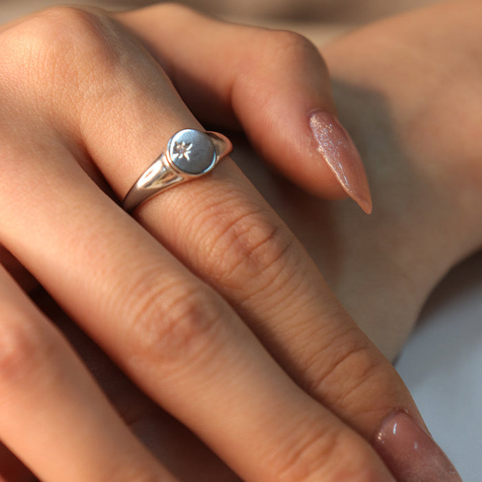Celeste Star Adjustable Ring, 18k Gold-Plated Silver