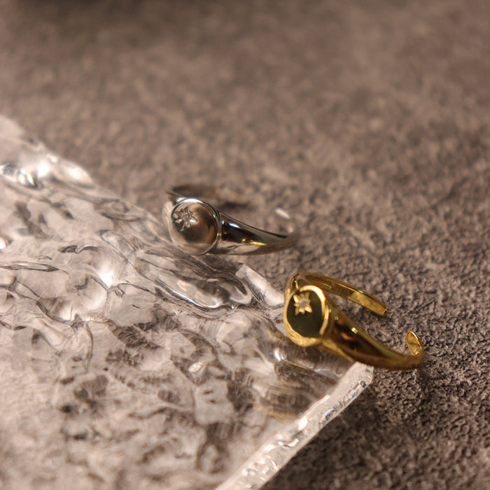 Celeste Star Adjustable Ring, 18k Gold-Plated Silver