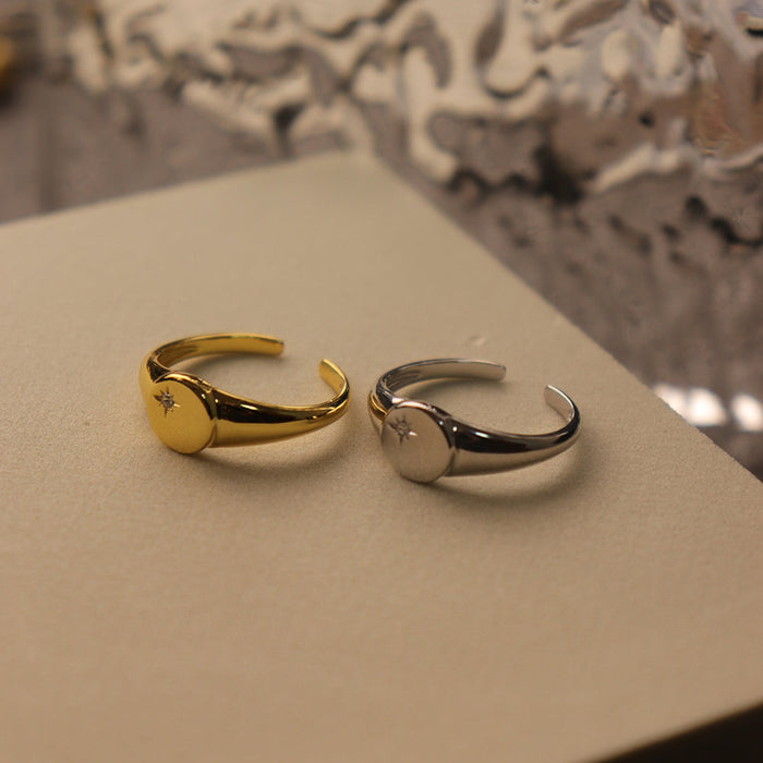 Celeste Star Adjustable Ring, 18k Gold-Plated Silver