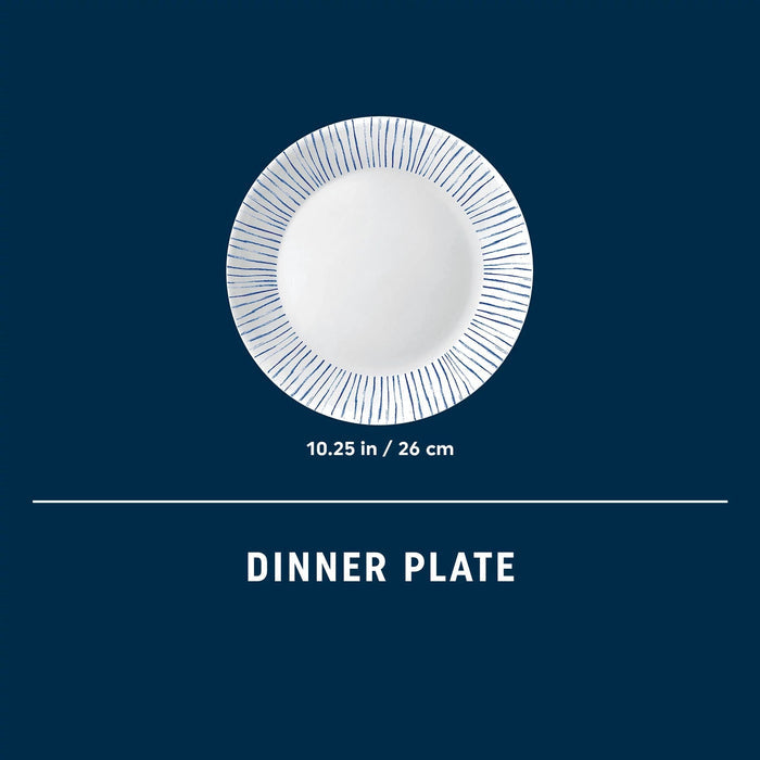 Corelle® Botanical Stripes 10.25 Dinner Plate. 6 pack
