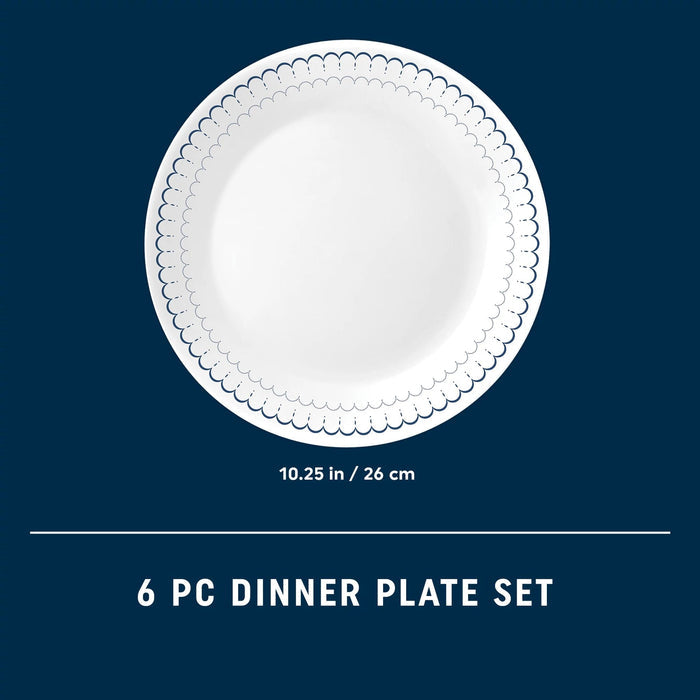 Corelle® Caspian Lace 10.25 Dinner Plates. 6-pack