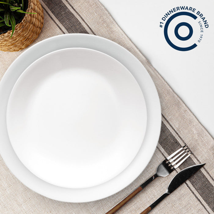 Corelle® Shimmering White Salad and Dinner Plates Set. 8-pack