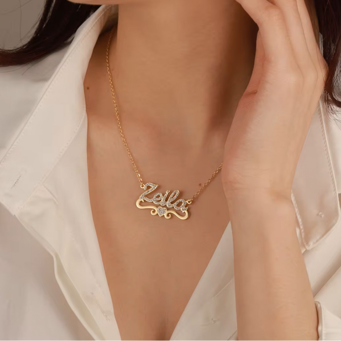 Crystal Custom Name Necklace