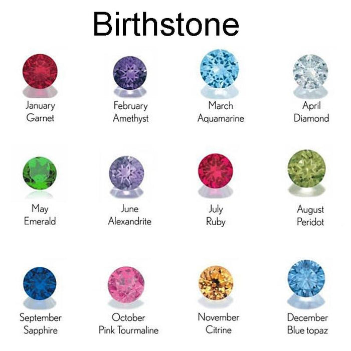 Custom Birthstone & Hearts Name Necklace