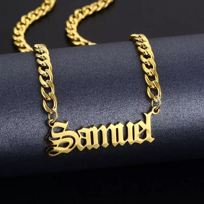 Custom Cuban Nameplate Necklace