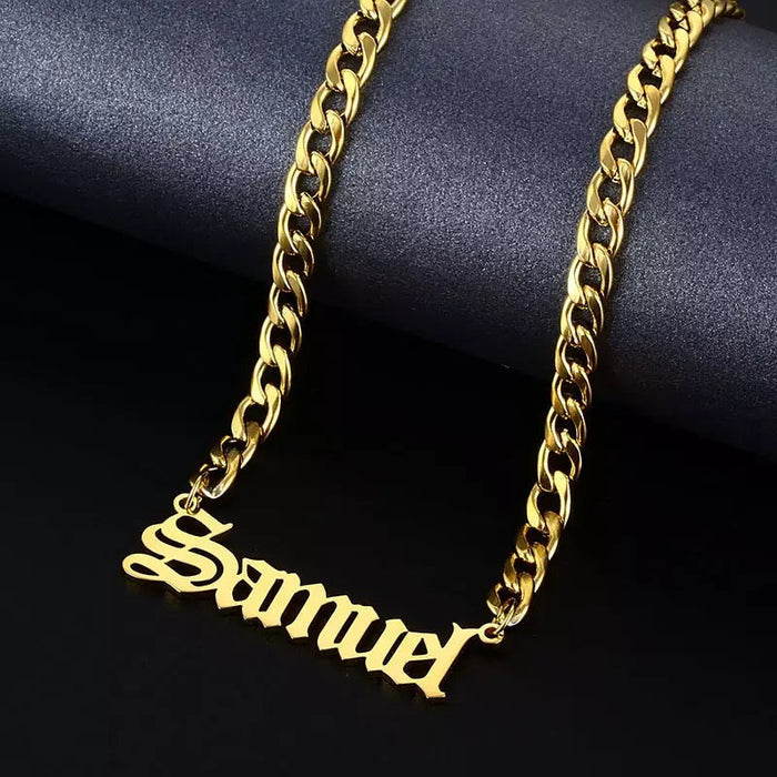 Custom Cuban Nameplate Necklace