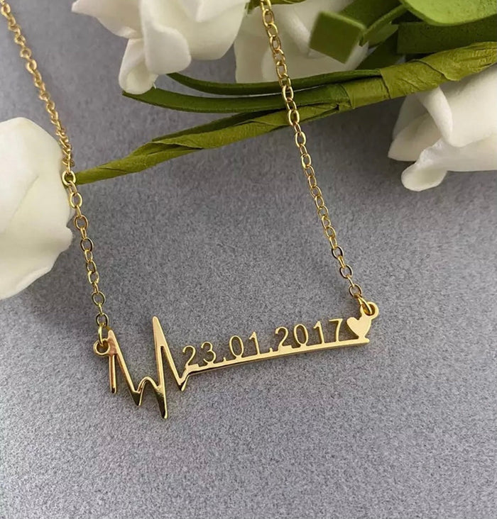 Custom Heart Beat Necklace