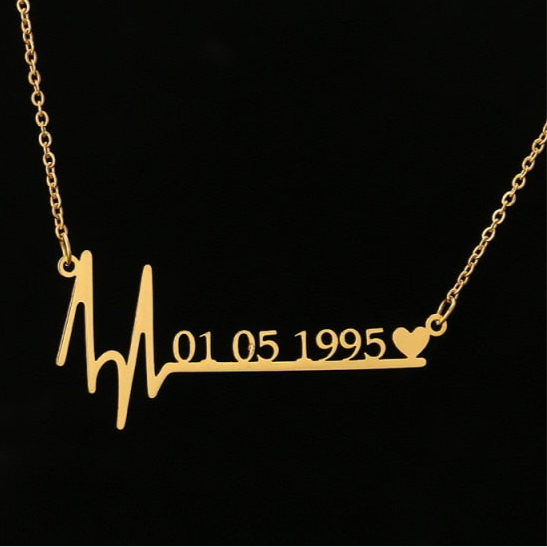 Custom Heart Beat Necklace