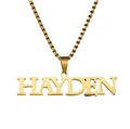 Custom Name Box Chain Necklace