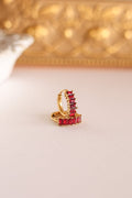 Diamond Hoop in Red