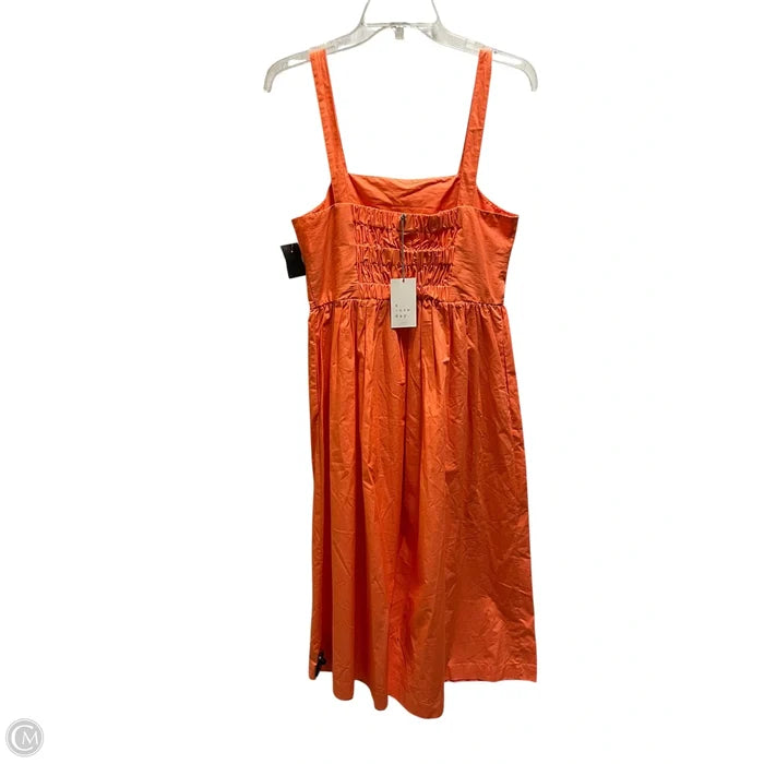 Dress Casual Midi By A New Day In Orange, Size: S
