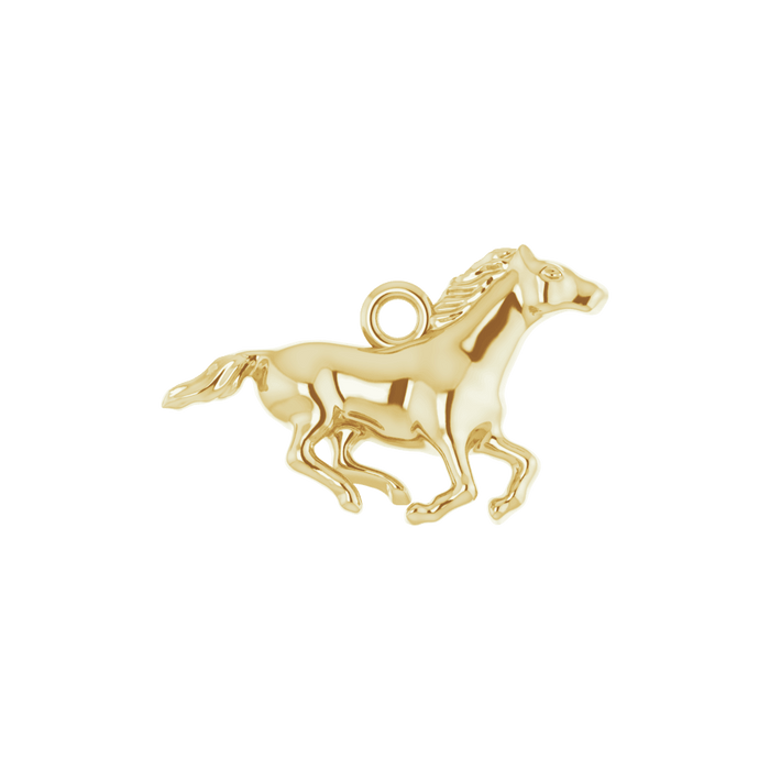 Élan Équestre 14K Yellow Gold Horse Dangle