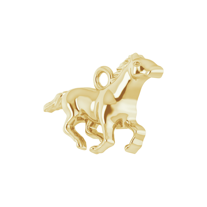 Élan Équestre 14K Yellow Gold Horse Dangle