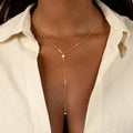 Élise Lumière Pearl Drop Lariat Necklace