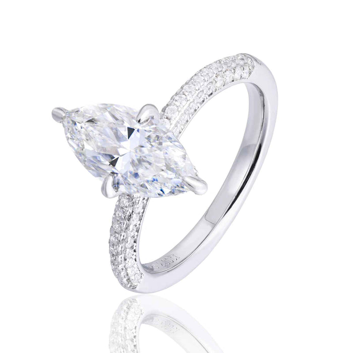 Étoile Marquise VVS Engagement Ring Gold