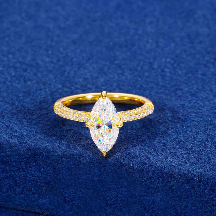 Étoile Marquise VVS Engagement Ring Gold
