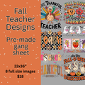 Fall Teacher Designs Mini Gang Sheet