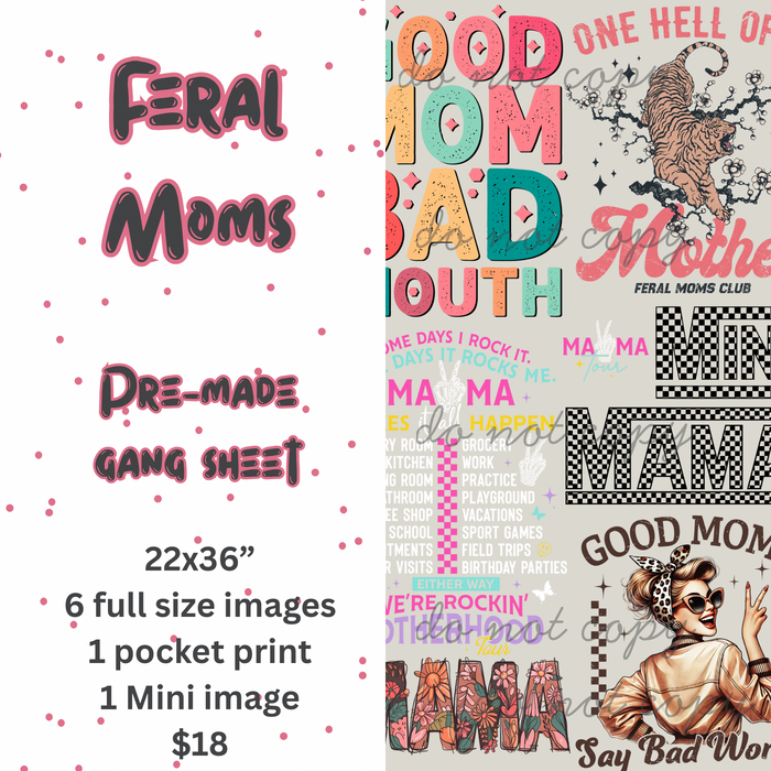 Feral Moms Mother’s Day Mini Gang Sheet