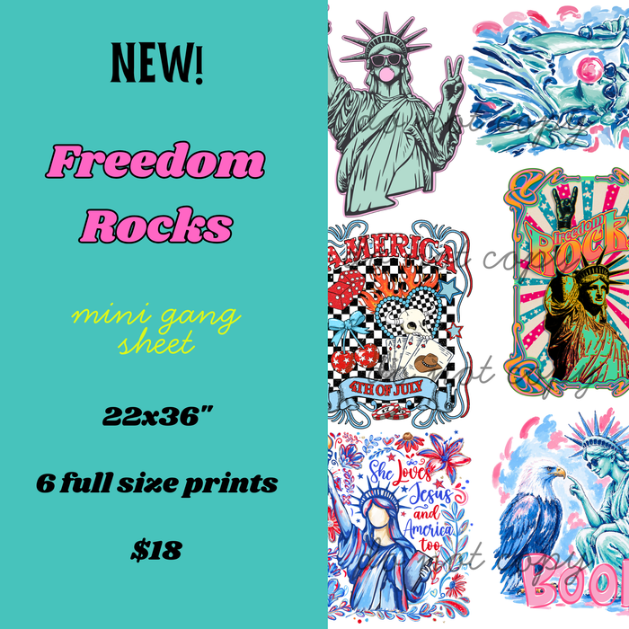 Freedom Rocks Mini Gang Sheet