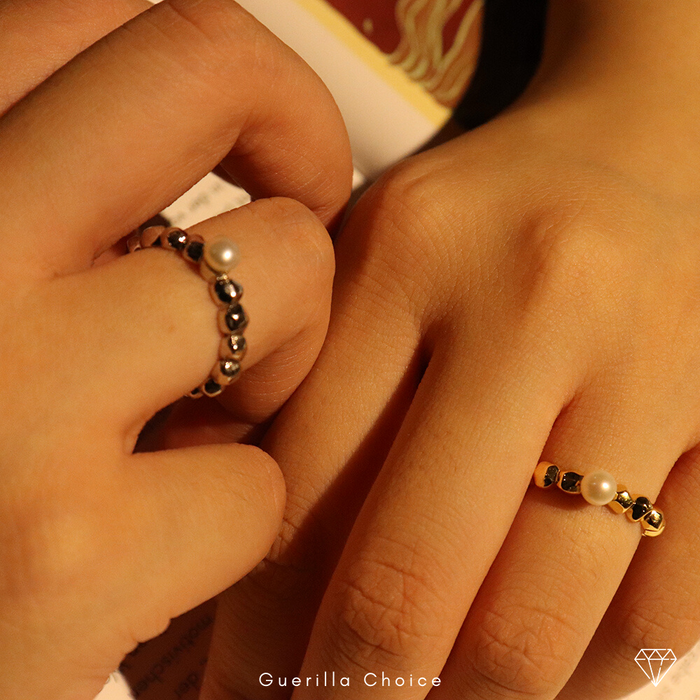 JASMINE PEARL CHARM RING