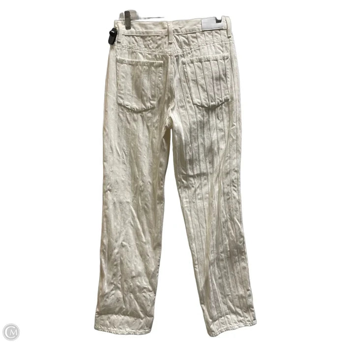 Jeans Boyfriend By Clothes Mentor In White, Size: 4