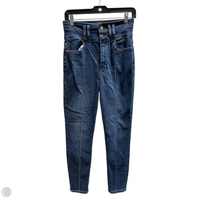 Jeans Straight By Frame In Blue Denim, Size: 6
