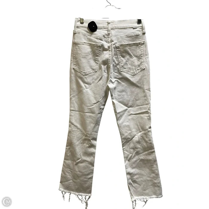 Jeans Straight By Mother In White, Size: 4
