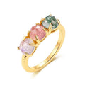 La Trinité Moss Agate Trio Ring