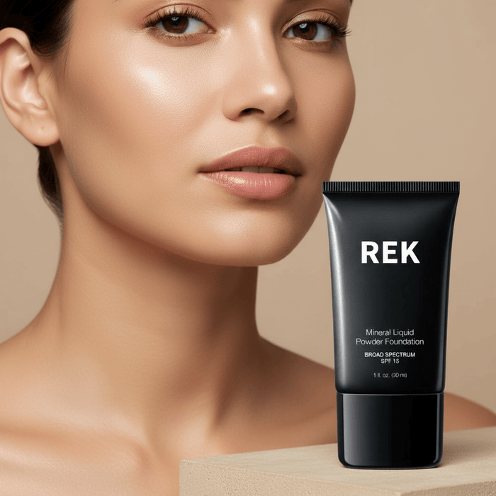 Light Nude | Mineral Liquid Powder Foundation with SPF 15 | REK Cosmetics