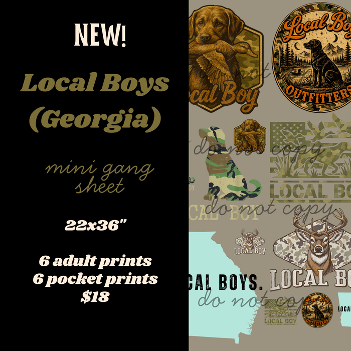 Local Boys (GA Version) Mini Gang Sheet