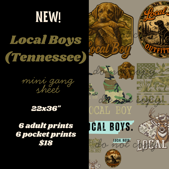 Local Boys (TN Version) Mini Gang Sheet