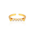 Lumière Dorée Adjustable Gold Zirconia Ring