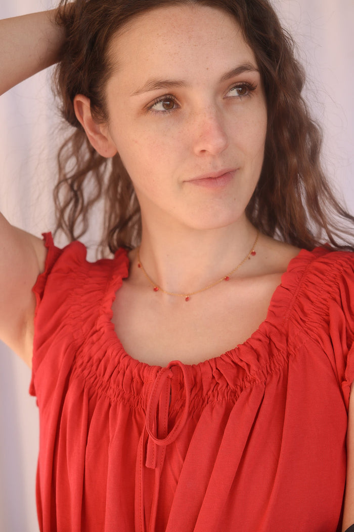 Madison Necklace in Red