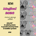 Magical 2026 Mini Gang Sheet
