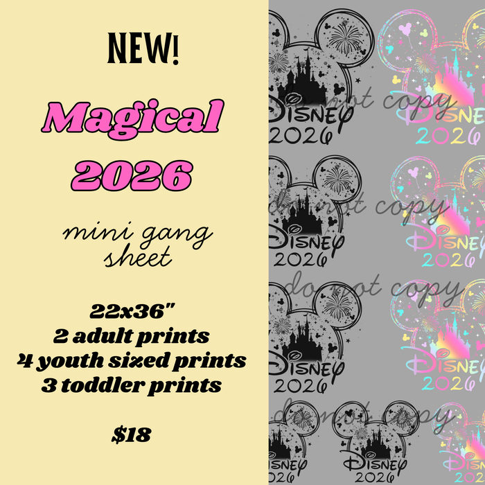 Magical 2026 Mini Gang Sheet